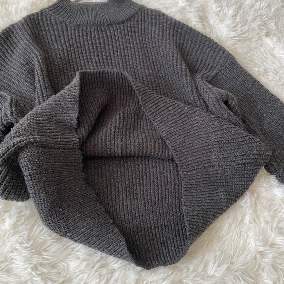 Ropit High Neck Knit Pullover Charcoal Gray - Picture 6 of 6